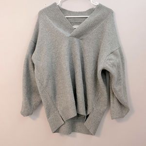 Grey V Neck Sweater